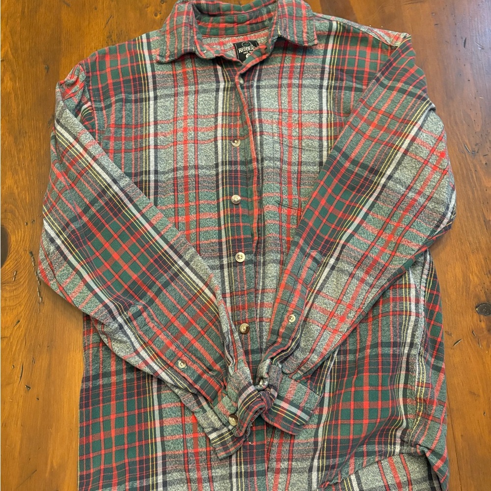 RedHead Men's Plaid Shirt - Red, Green, Gray